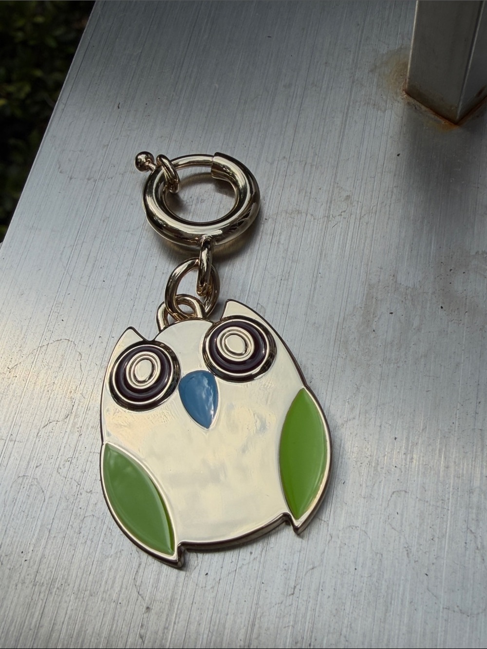 Gucci Enamel Owl CHARM ONLY in White, Lime Green & Sky Blue. Keychain EUC - Picture 8 of 16
